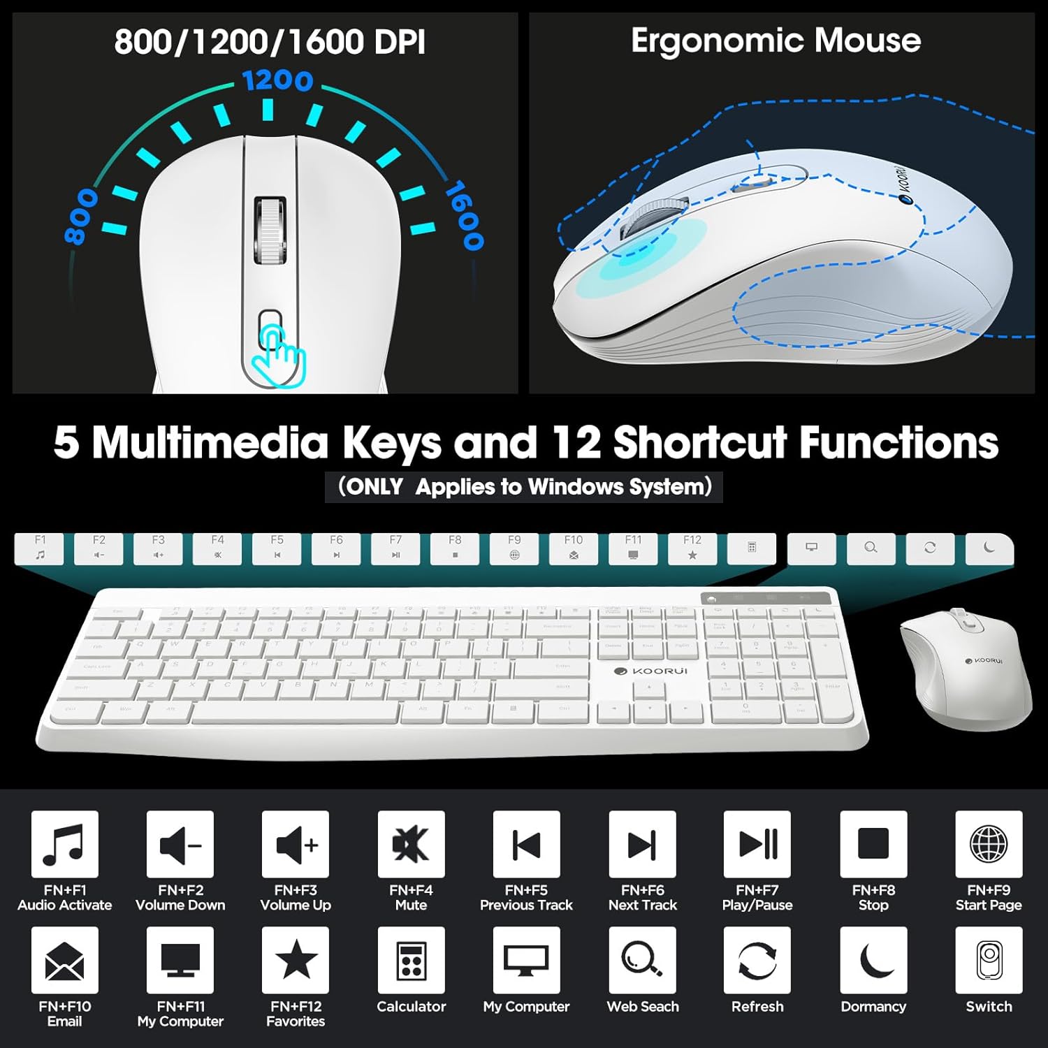 Silent Wireless Keyboard and Mouse Combos