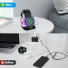 Wireless Charging Station,  3 in 1 Watch Charger Stand with Digital Clock Suitable for Iwatch Se/6/5/4/3/2/1,Airpods Pro, for Iphone 15/14/13/12/11 Pro Max/Xs/Xr/X/8/Samsung S23/S22/S21
