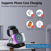 Wireless Charging Station,  3 in 1 Watch Charger Stand with Digital Clock Suitable for Iwatch Se/6/5/4/3/2/1,Airpods Pro, for Iphone 15/14/13/12/11 Pro Max/Xs/Xr/X/8/Samsung S23/S22/S21